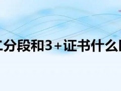 3+证书和三二分段的区别！