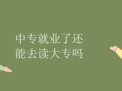 中专毕业了想读大专怎么报？